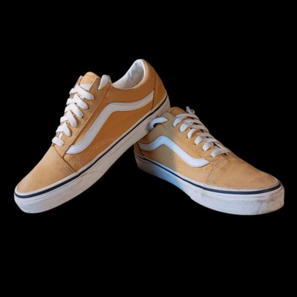 Vans Old Skool Skateboarding Low Sneakers Yellow / US Size Mens 5.5 Womens 7 - Picture 5 of 10